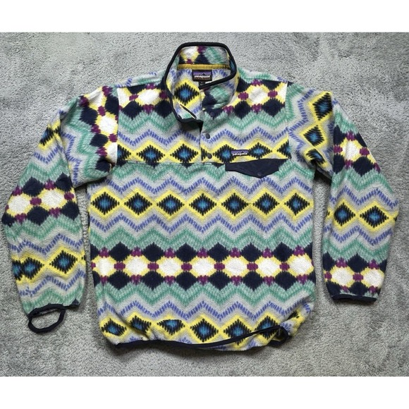 Patagonia Jackets & Blazers - Patagonia Synchilla Pullover Women's L Multi Fleece Timber Twist Aztec *HOLES